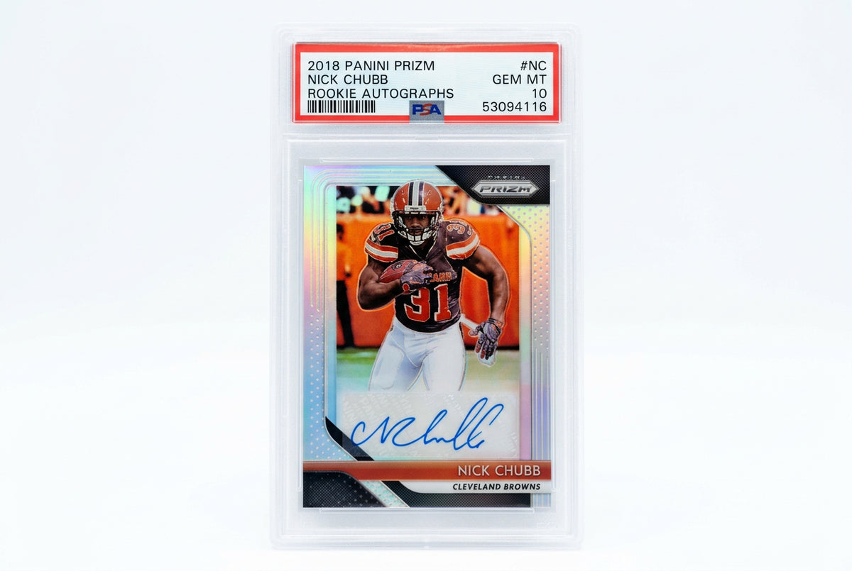 2018 PANINI PRIZM ROOKIE AUTOGRAPHS #NC NICK CHUBB ROOKIE AUTOGRAPHS